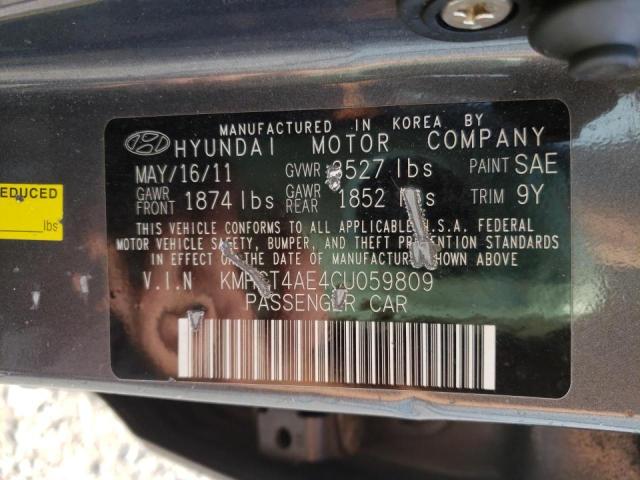 Photo 10 from auction – 2012 HYUNDAI ACCENT GLS with VIN KMHCT4AE4CU059809
