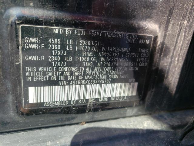 Снимка 10 от търг – 2011 SUBARU OUTBACK 2. с VIN 4S4BRBKC6B3348707