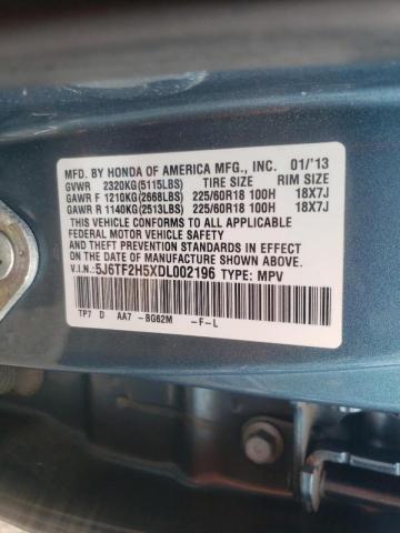 Photo 10 from auction – 2013 HONDA CROSSTOUR with VIN 5J6TF2H5XDL002196