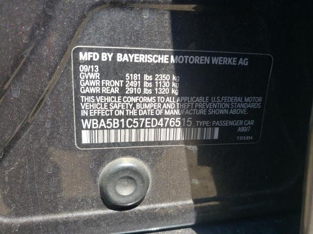 Photo 10 from auction – 2014 BMW 535 I with VIN WBA5B1C57ED476515