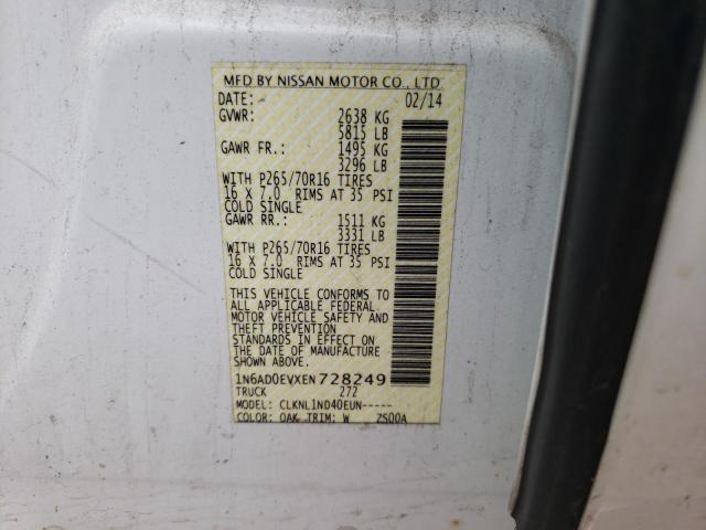 Photo 10 from auction – 2014 NISSAN FRONTIER with VIN 1N6AD0EVXEN728249