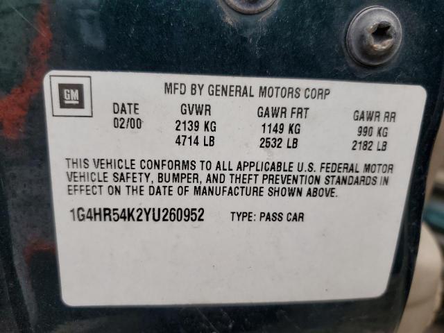 Photo 10 from auction – 2000 BUICK LESABRE LI with VIN 1G4HR54K2YU260952