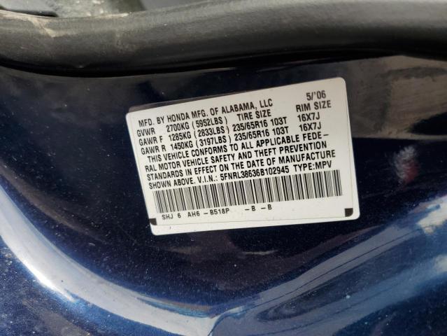 Photo 10 from auction – 2006 HONDA ODYSSEY EX with VIN 5FNRL38636B102945