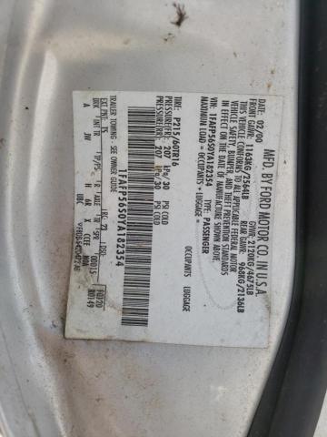 Photo 10 from auction – 2000 FORD TAURUS SEL with VIN 1FAFP56S0YA182354