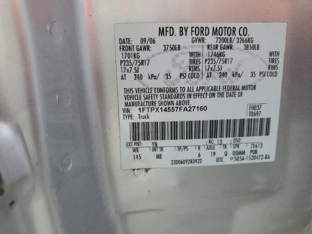 Photo 10 from auction – 2007 FORD F150 with VIN 1FTPX14557FA27160