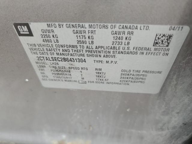 Photo 10 from auction – 2011 GMC TERRAIN SL with VIN 2CTALSEC2B6431304