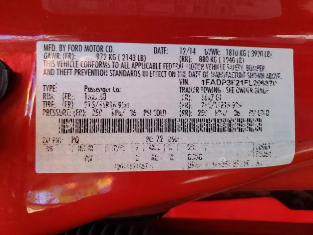 Photo 10 from auction – 2015 FORD FOCUS SE with VIN 1FADP3F21FL206870