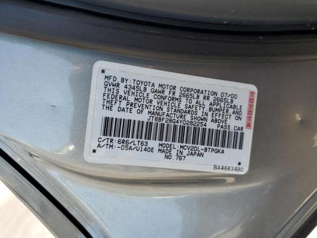 Photo 10 from auction – 2000 LEXUS ES 300 with VIN JT8BF28G4Y0282254