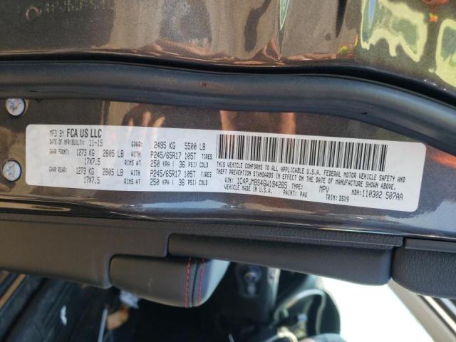 Photo 10 from auction – 2016 JEEP CHEROKEE T with VIN 1C4PJMBS4GW194265