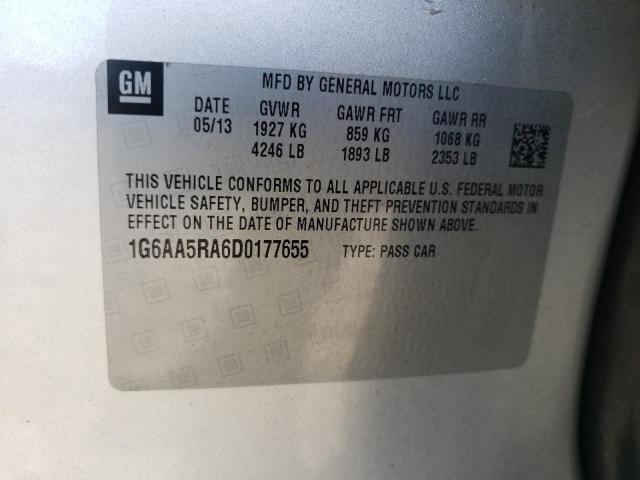 Photo 10 from auction – 2013 CADILLAC ATS with VIN 1G6AA5RA6D0177655