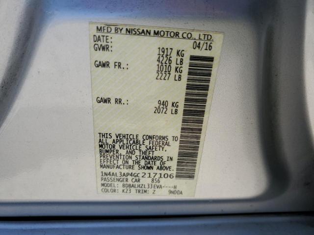 Photo 10 from auction – 2016 NISSAN ALTIMA 2.5 with VIN 1N4AL3AP4GC217106