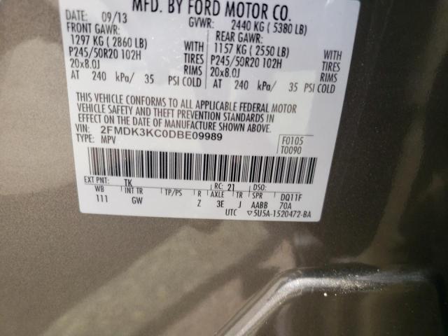 Photo 10 from auction – 2013 FORD EDGE LIMIT with VIN 2FMDK3KC0DBE09989