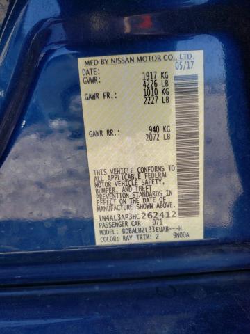 Photo 10 from auction – 2017 NISSAN ALTIMA 2.5 with VIN 1N4AL3AP3HC262412