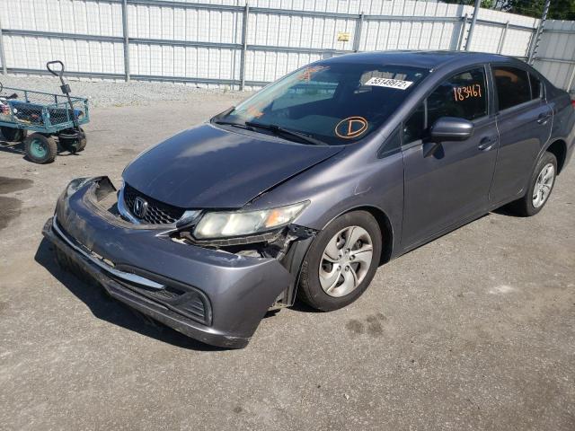 Photo 2 from auction – 2014 HONDA CIVIC LX with VIN 19XFB2F52EE046169