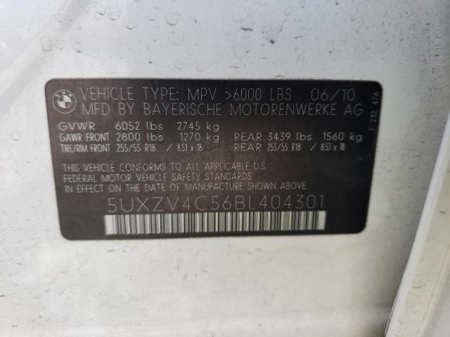 Photo 10 from auction – 2011 BMW X5 XDRIVE3 with VIN 5UXZV4C56BL404301