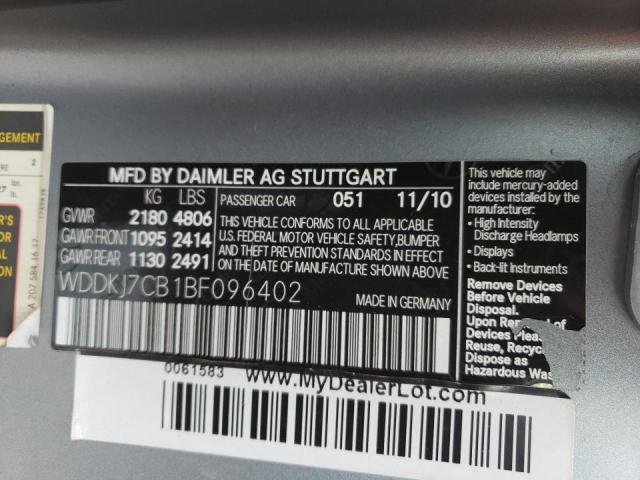 Photo 10 from auction – 2011 MERCEDES-BENZ E 550 with VIN WDDKJ7CB1BF096402