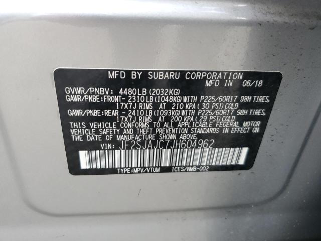 Photo 10 from auction – 2018 SUBARU FORESTER 2 with VIN JF2SJAJC7JH604962