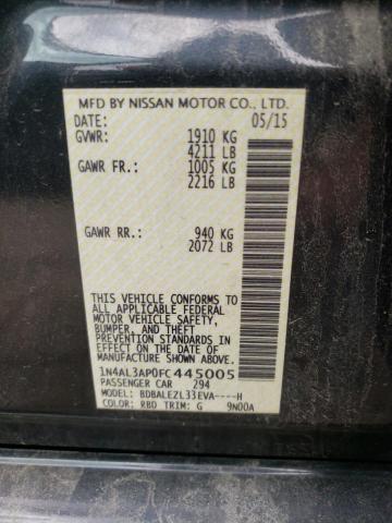 Photo 10 from auction – 2015 NISSAN ALTIMA 2.5 with VIN 1N4AL3AP0FC445005
