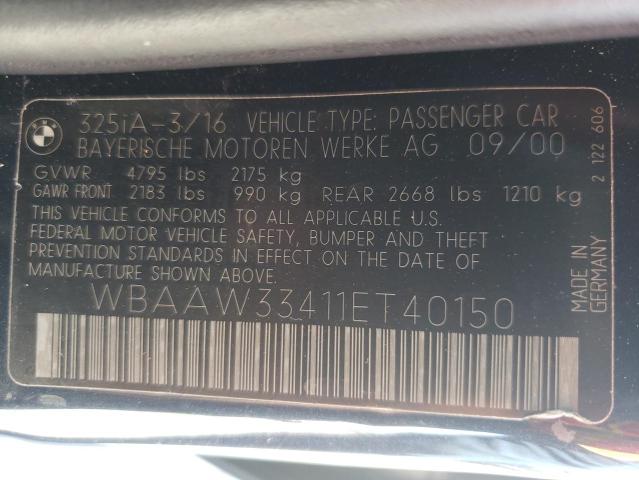 Photo 10 from auction – 2001 BMW 325 IT with VIN WBAAW33411ET40150