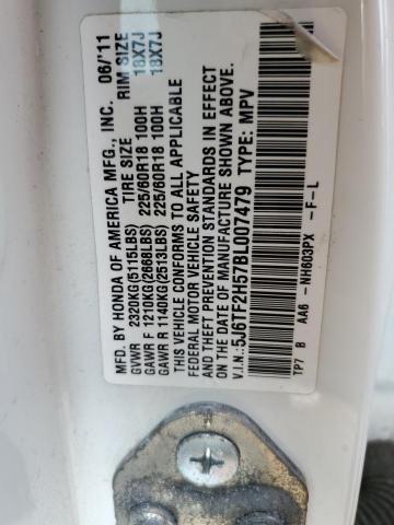 Photo 10 from auction – 2011 HONDA ACCORD CRO with VIN 5J6TF2H57BL007479