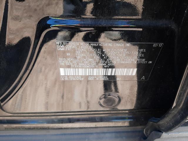 Photo 10 from auction – 2013 TOYOTA RAV4 LIMIT with VIN 2T3DFREV9DW006616