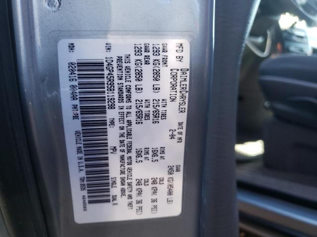 Photo 10 from auction – 2005 DODGE CARAVAN SX with VIN 1D4GP45R95B119298