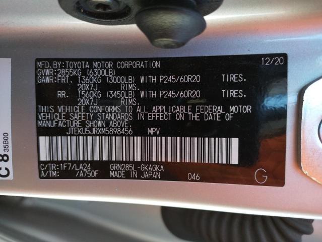 Photo 10 from auction – 2021 TOYOTA 4RUNNER TR with VIN JTEKU5JRXM5898456