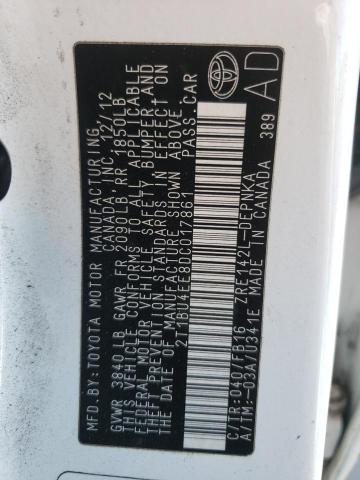 Photo 10 from auction – 2013 TOYOTA COROLLA BA with VIN 2T1BU4EE8DC017861