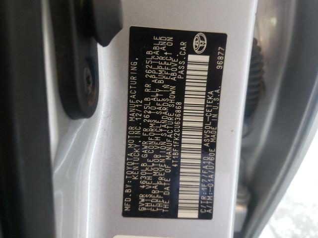 Photo 10 from auction – 2012 TOYOTA CAMRY BASE with VIN 4T1BF1FK2CU636868