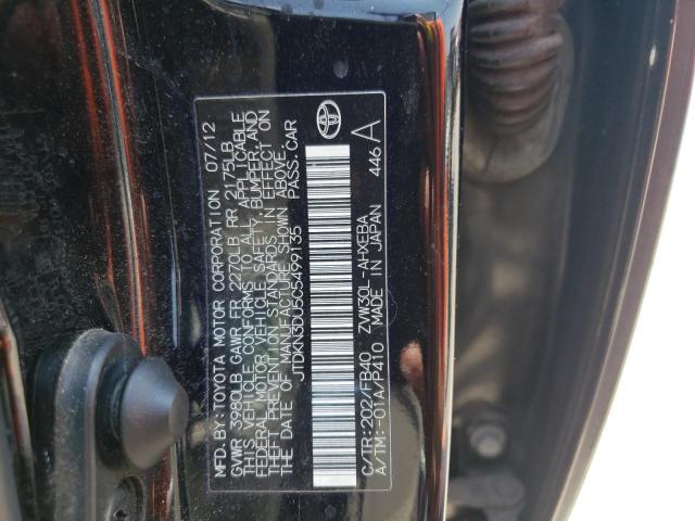 Photo 10 from auction – 2012 TOYOTA PRIUS with VIN JTDKN3DU5C5499135