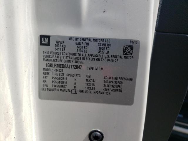 Photo 10 from auction – 2010 GMC ACADIA SLT with VIN 1GKLRMED8AJ172847