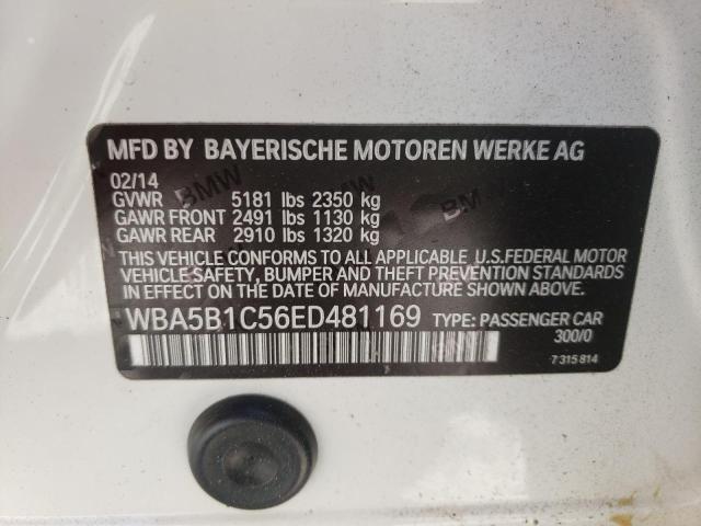 Photo 10 from auction – 2014 BMW 535 I with VIN WBA5B1C56ED481169