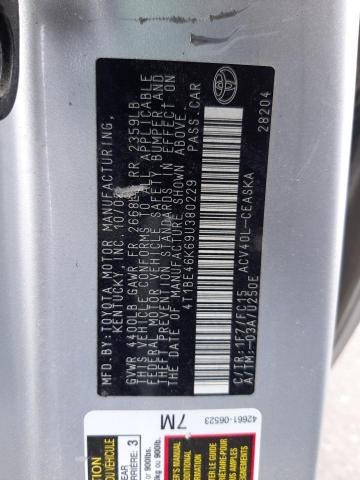 Photo 10 from auction – 2009 TOYOTA CAMRY BASE with VIN 4T1BE46K69U380229