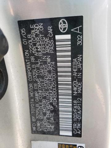 Photo 10 from auction – 2005 TOYOTA PRIUS with VIN JTDKB20U257007774