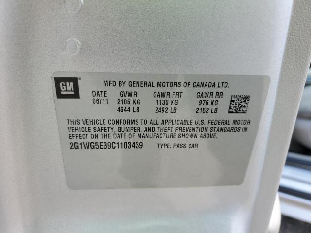 Photo 10 from auction – 2012 CHEVROLET IMPALA LT with VIN 2G1WG5E39C1103439