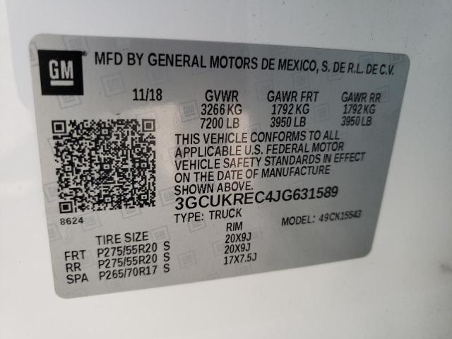 Photo 10 from auction – 2018 CHEVROLET SILVERADO with VIN 3GCUKREC4JG631589