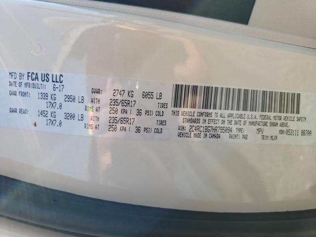 Photo 10 from auction – 2017 CHRYSLER PACIFICA T with VIN 2C4RC1BG7HR795094