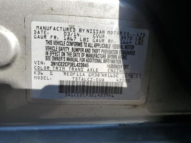 Photo 10 from auction – 2014 NISSAN VERSA NOTE with VIN 3N1CE2CP3EL423946