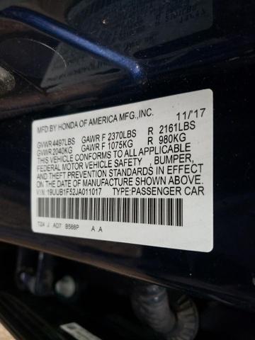 Photo 10 from auction – 2018 ACURA TLX TECH with VIN 19UUB1F52JA011017