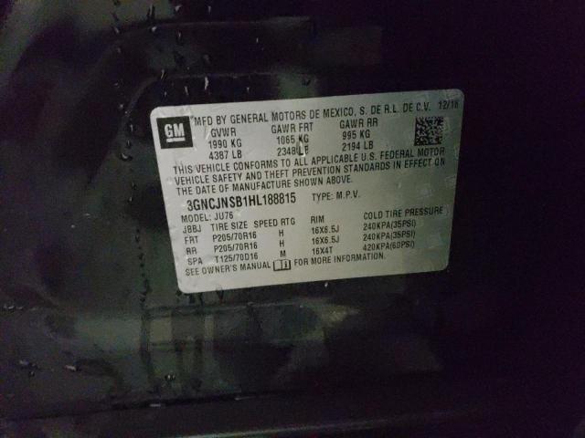 Photo 10 from auction – 2017 CHEVROLET TRAX LS with VIN 3GNCJNSB1HL188815