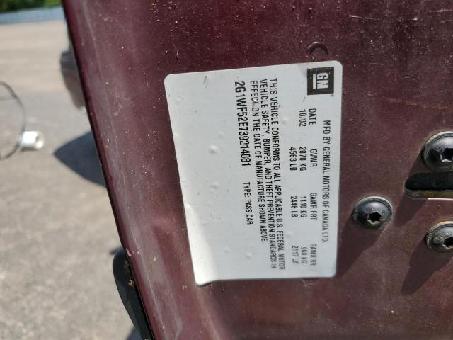 Photo 10 from auction – 2003 CHEVROLET IMPALA with VIN 2G1WF52E739214081