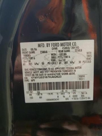 Photo 10 from auction – 2007 FORD ESCAPE XLT with VIN 1FMYU03167KA62623