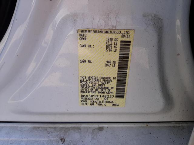 Photo 10 from auction – 2014 NISSAN ALTIMA with VIN 1N4AL3AP3EC148227
