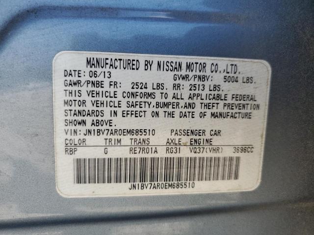 Photo 10 from auction – 2014 INFINITI Q50 BASE with VIN JN1BV7AR0EM685510