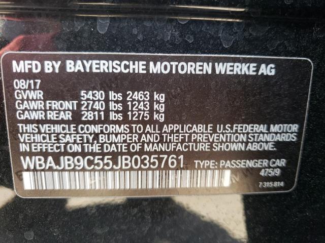 Photo 10 from auction – 2018 BMW M550XI with VIN WBAJB9C55JB035761