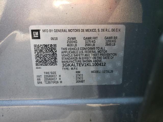 Photo 10 from auction – 2019 GMC TERRAIN SL with VIN 3GKALTEV1KL100412