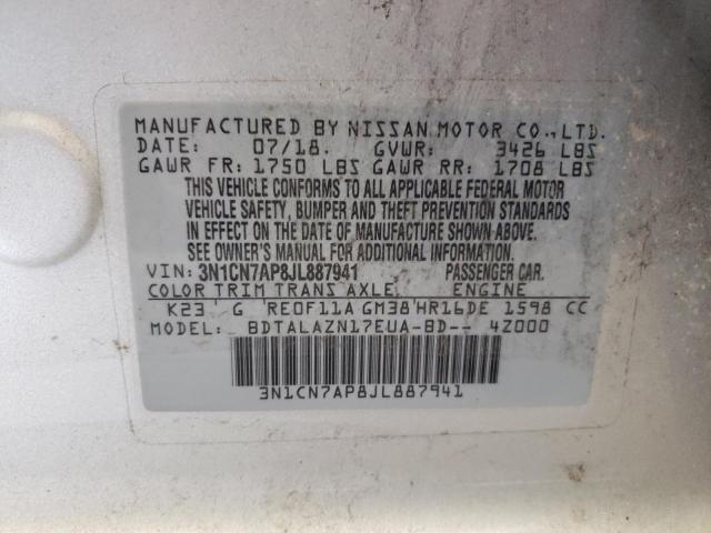 Photo 10 from auction – 2018 NISSAN VERSA S with VIN 3N1CN7AP8JL887941