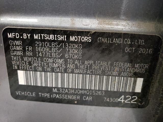 Photo 10 from auction – 2017 MITSUBISHI MIRAGE ES with VIN ML32A3HJ0HH015263