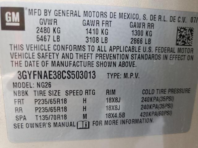 Photo 10 from auction – 2012 CADILLAC SRX LUXURY with VIN 3GYFNAE38CS503013