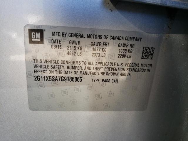 Photo 10 from auction – 2016 CHEVROLET IMPALA LS with VIN 2G11X5SA7G9186065